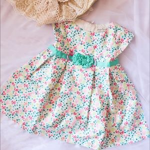 Cute Baby Girl Floral Gown Dress Back Zipper